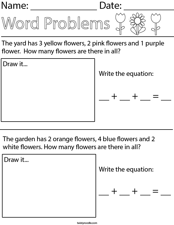 flower-addition-word-problems-math-worksheet-twisty-noodle